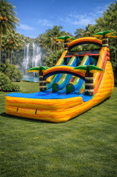 17ft dual lane yellow marble Waterslide  13x28
